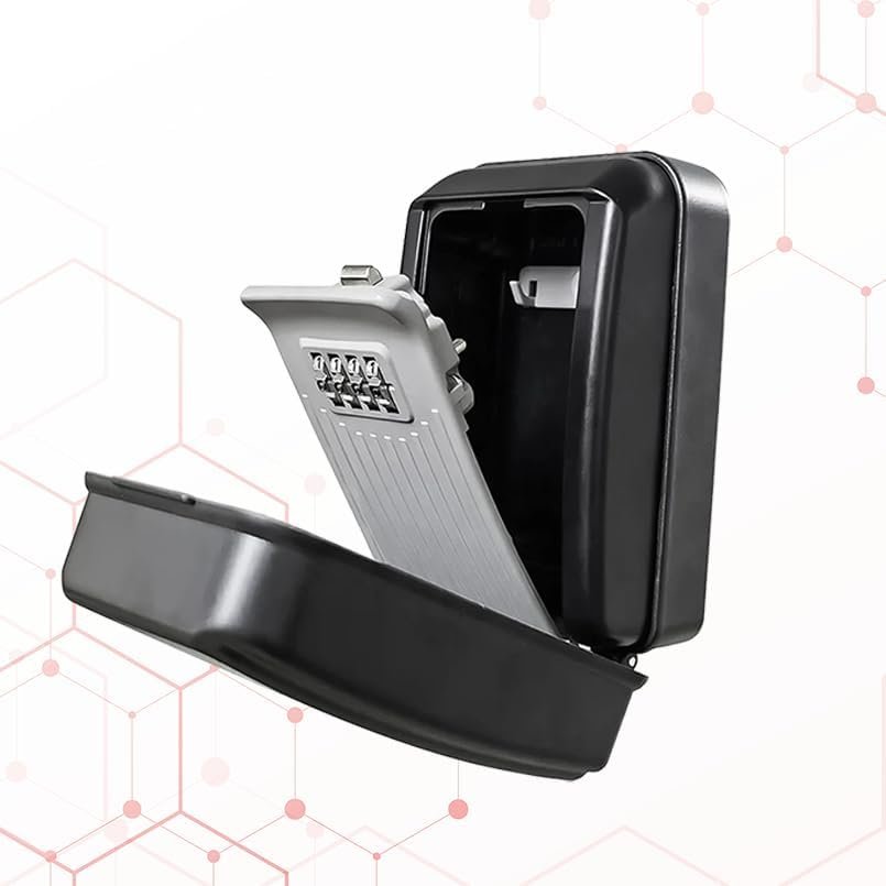 Key Safe Box Outdoor Waterproof Heavy Duty Wall Mounted Security Keysafe, Large Capacity with 4-Digit Combination Lock, Weatherproof & Anti-Rust Key Storage for Home, Garage, Airbnb & Rentals product image Key Safe Box Outdoor Waterproof Heavy Duty Wall Mounted Security Keysafe, Large Capacity with 4-Digit Combination Lock, Weatherproof & Anti-Rust Key Storage for Home, Garage, Airbnb & Rentals product image